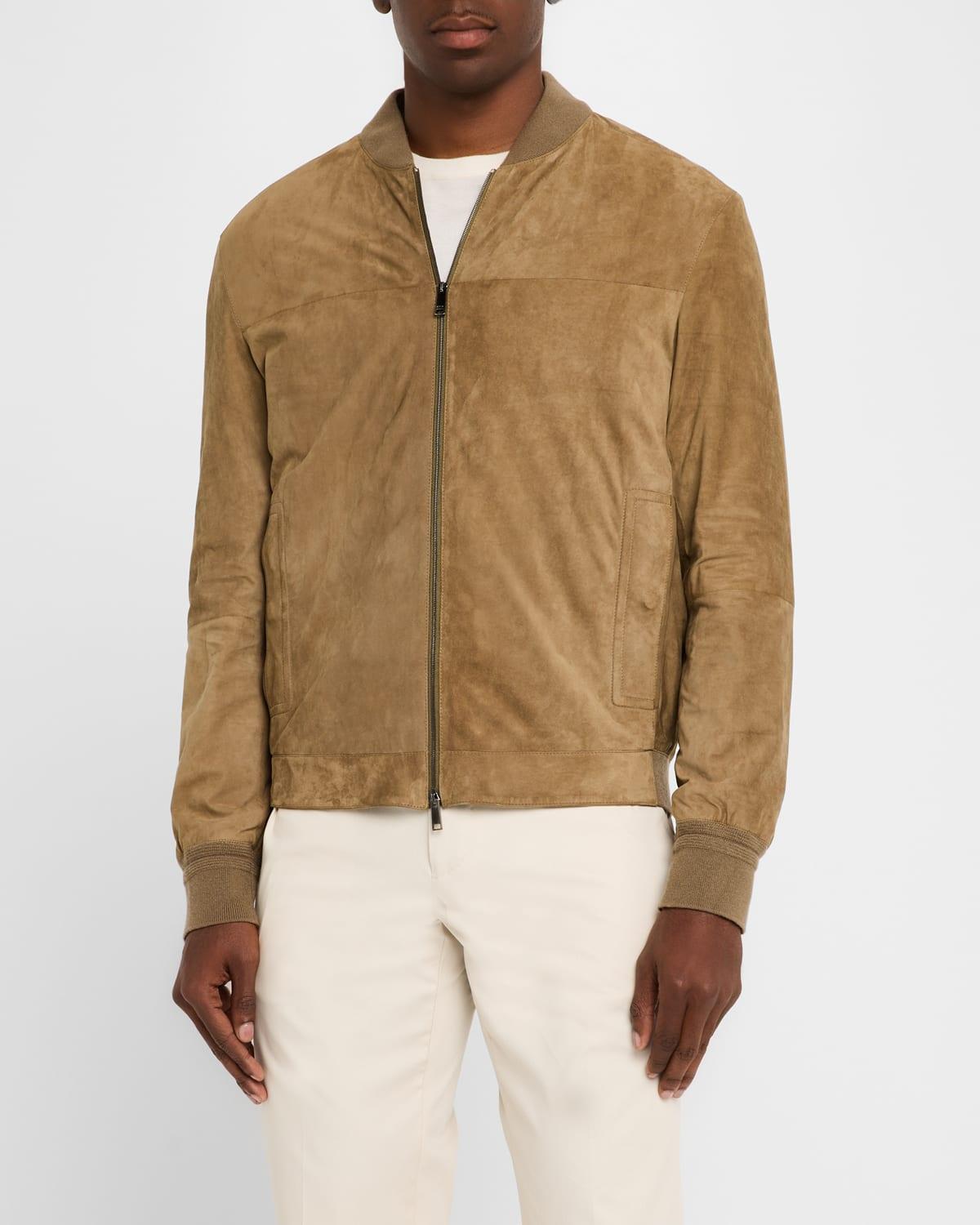 Mens Suede Full-Zip Blouson Product Image