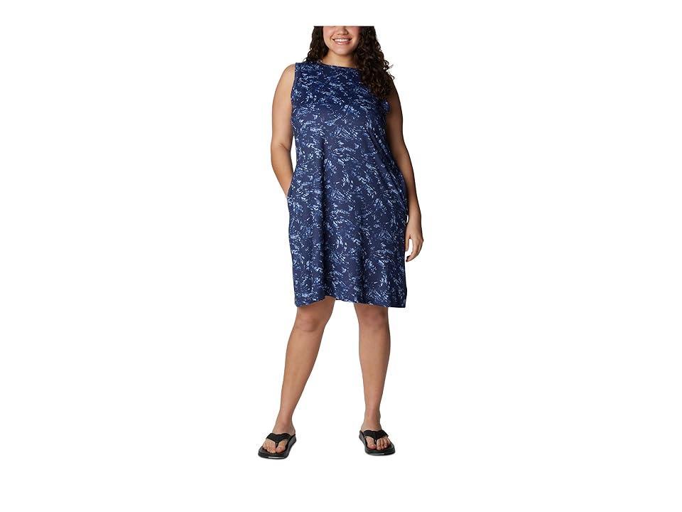 Columbia Plus Size Freezer Tank Dress (Nocturnal Winding Waters) Women's Clothing Product Image