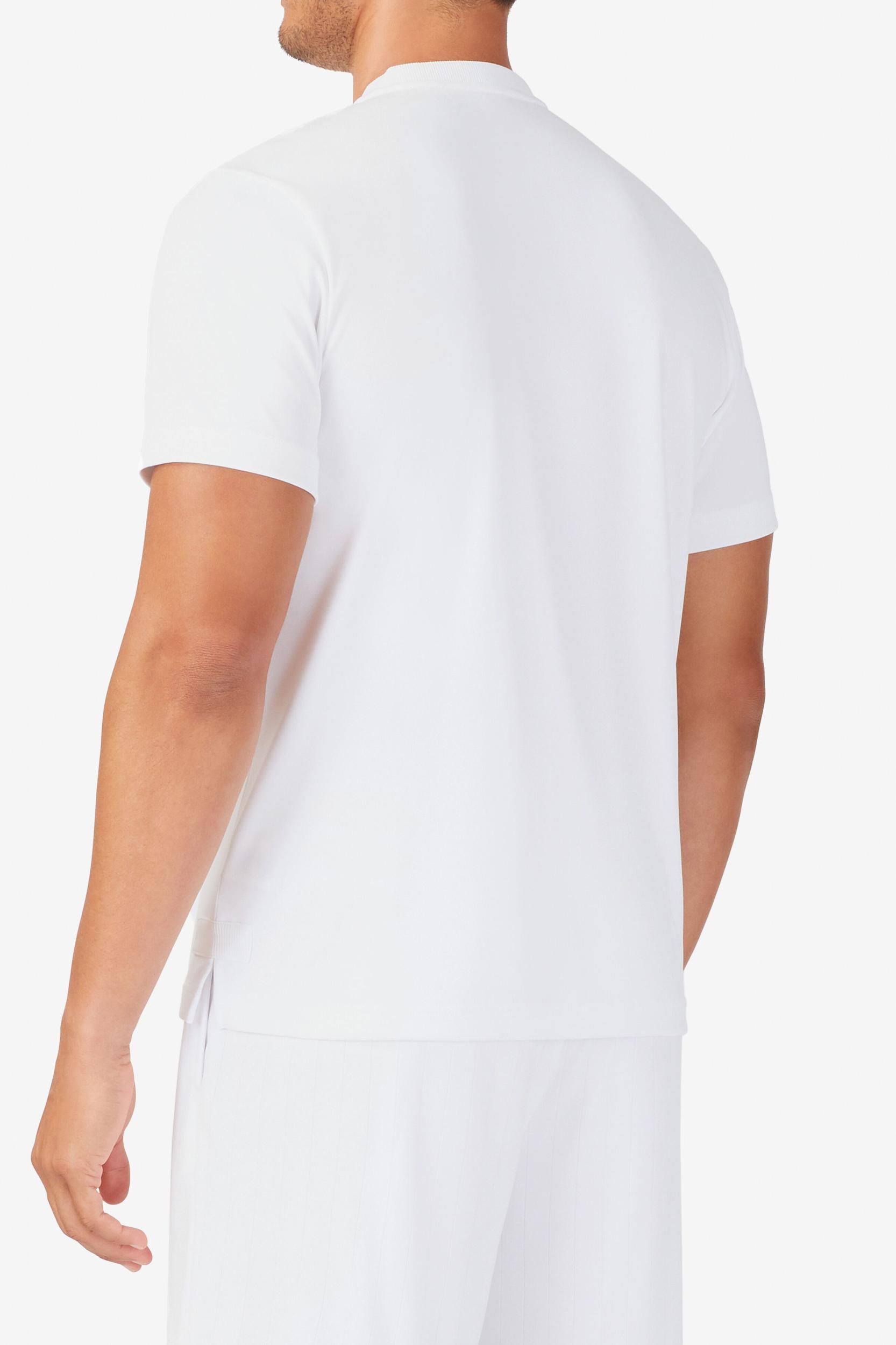 White Line Short Sleeve Henley Product Image