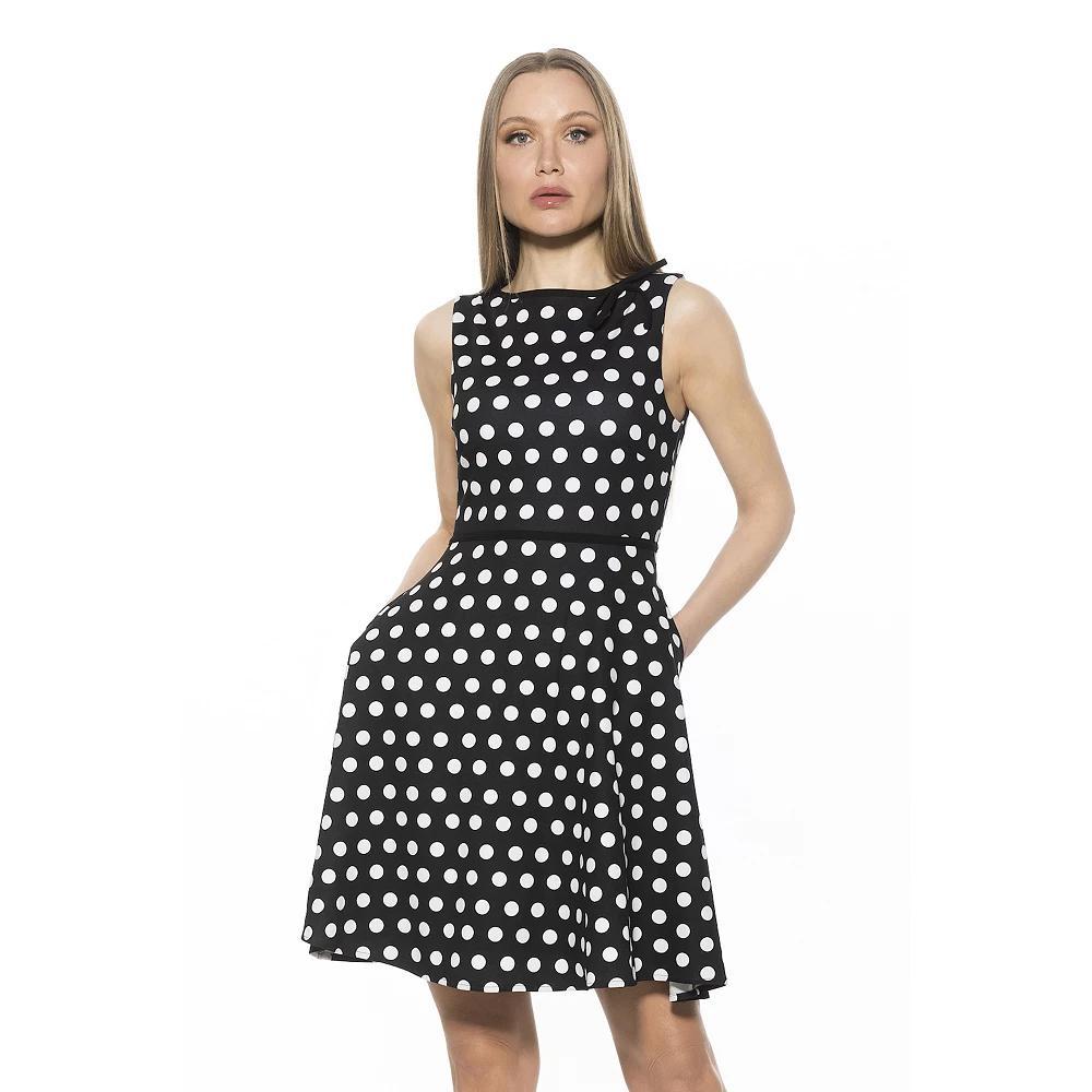 Women's ALEXIA ADMOR Ida Crewneck Fit And Flare Dress,  Product Image