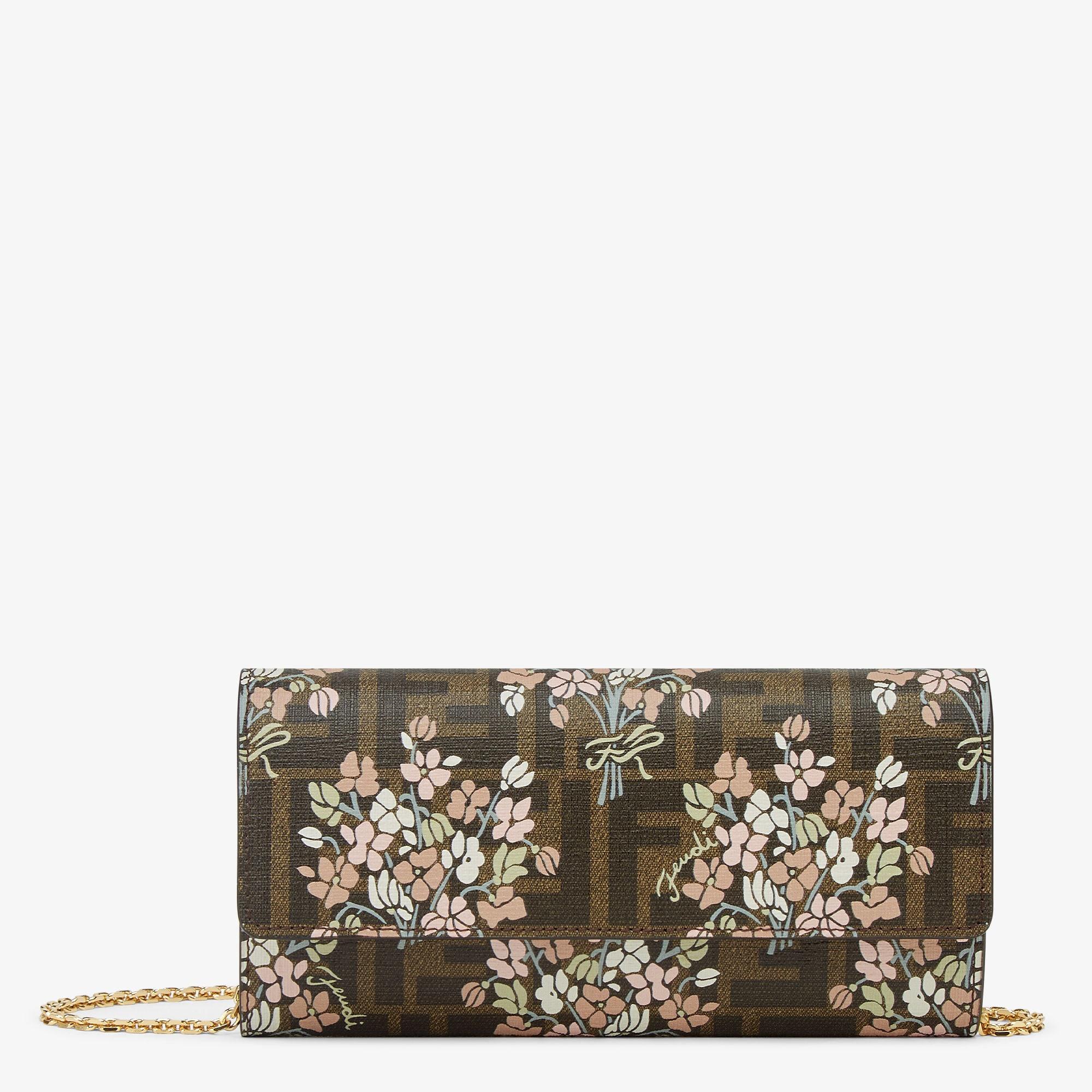 Fendi Roma Continental With ChainFendi Flower Bouquet brown FF fabric wallet Product Image