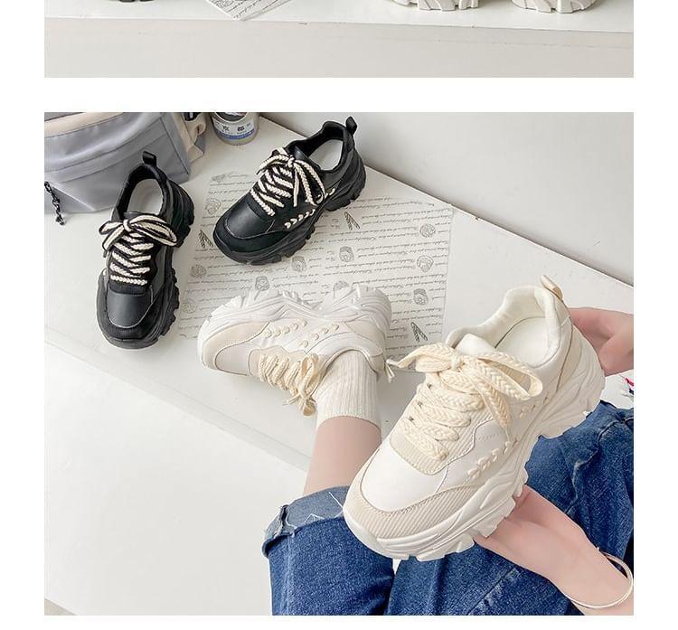 Platform Lace Up Sneakers Product Image