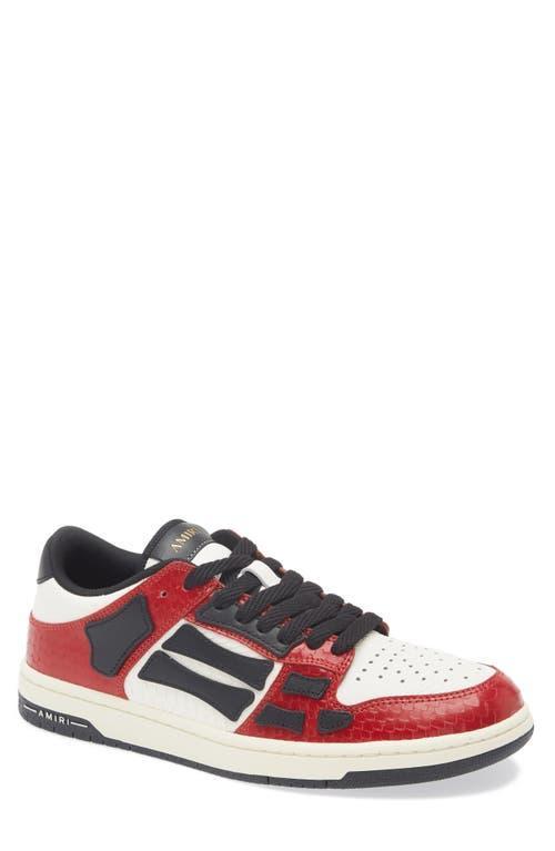 AMIRI Panelled Skel Low Top Sneakers In Red Product Image