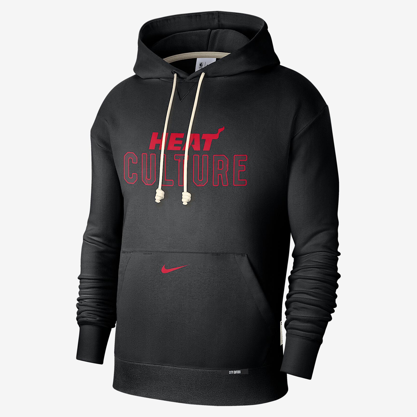 Miami Heat Standard Issue City Edition Nike Men's Dri-FIT NBA Courtside Hoodie Product Image