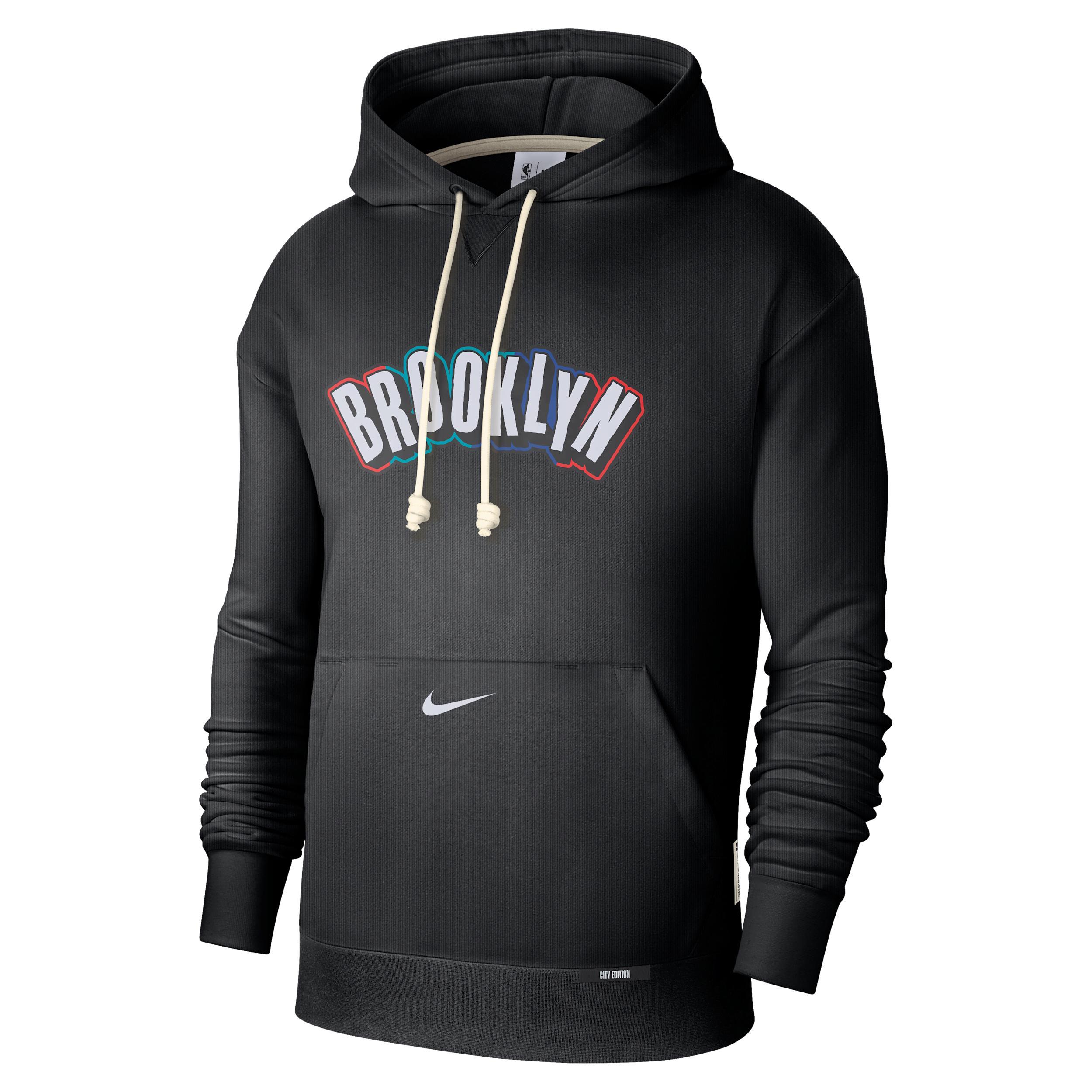 Brooklyn Nets Standard Issue City Edition Nike Men's Dri-FIT NBA Courtside Hoodie Product Image