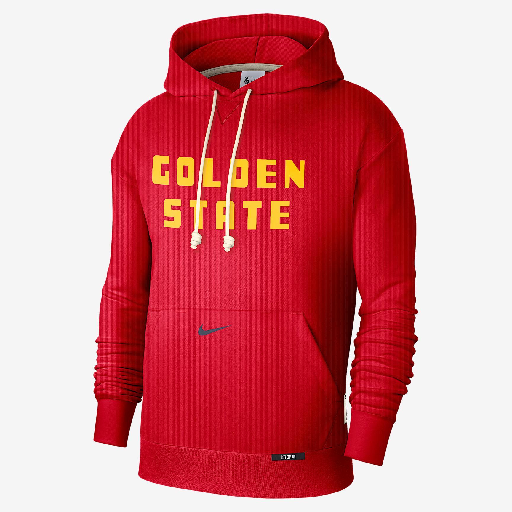 Golden State Warriors Standard Issue City Edition Men's Nike Dri-FIT NBA Courtside Hoodie Product Image