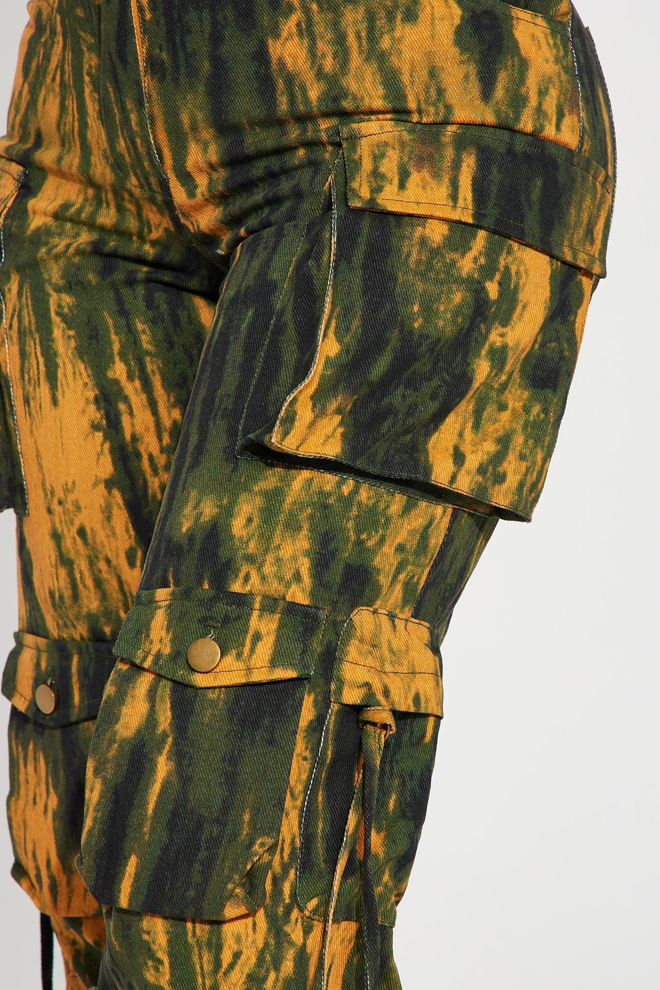 In Her Mind Cargo Pant - Yellow/combo Product Image