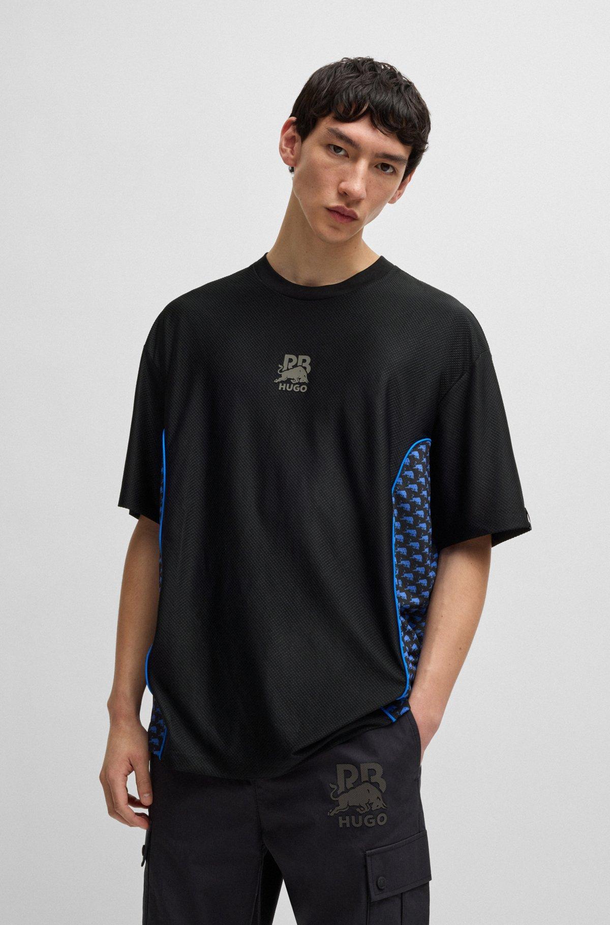HUGO x RB structured-jersey T-shirt with piping details Product Image