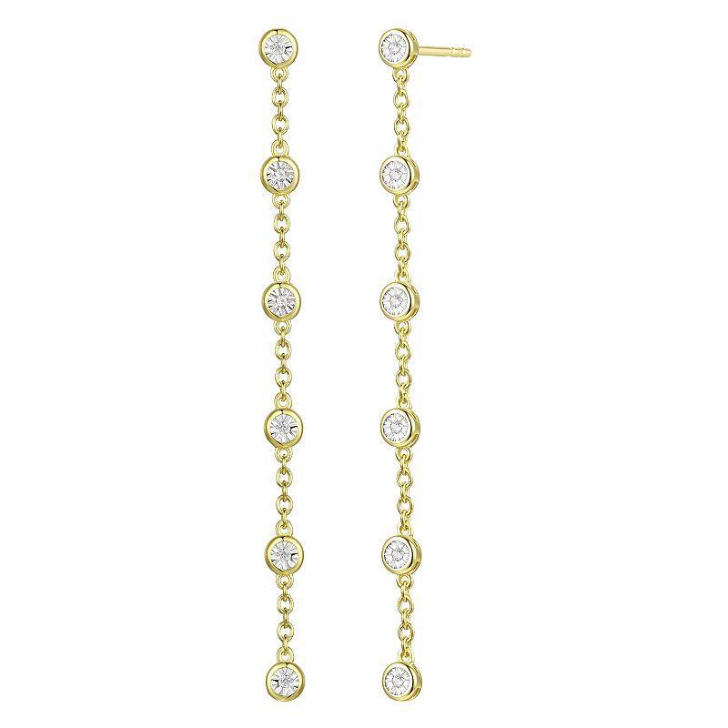 1/10 Carat T.W. Diamond Dangle Earrings, Womens, Gold Tone Product Image