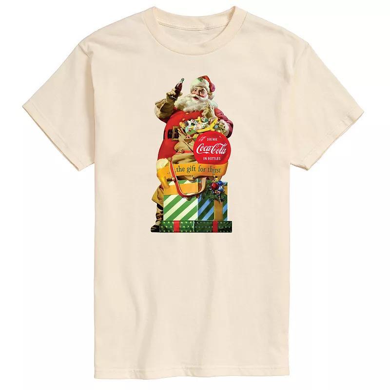 Big & Tall Coca-Cola Vintage Santa Graphic Tee, Mens Product Image