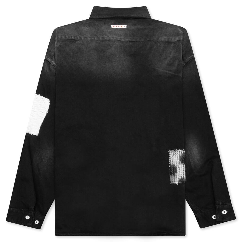 Patchwork Shirt - Black Male Product Image