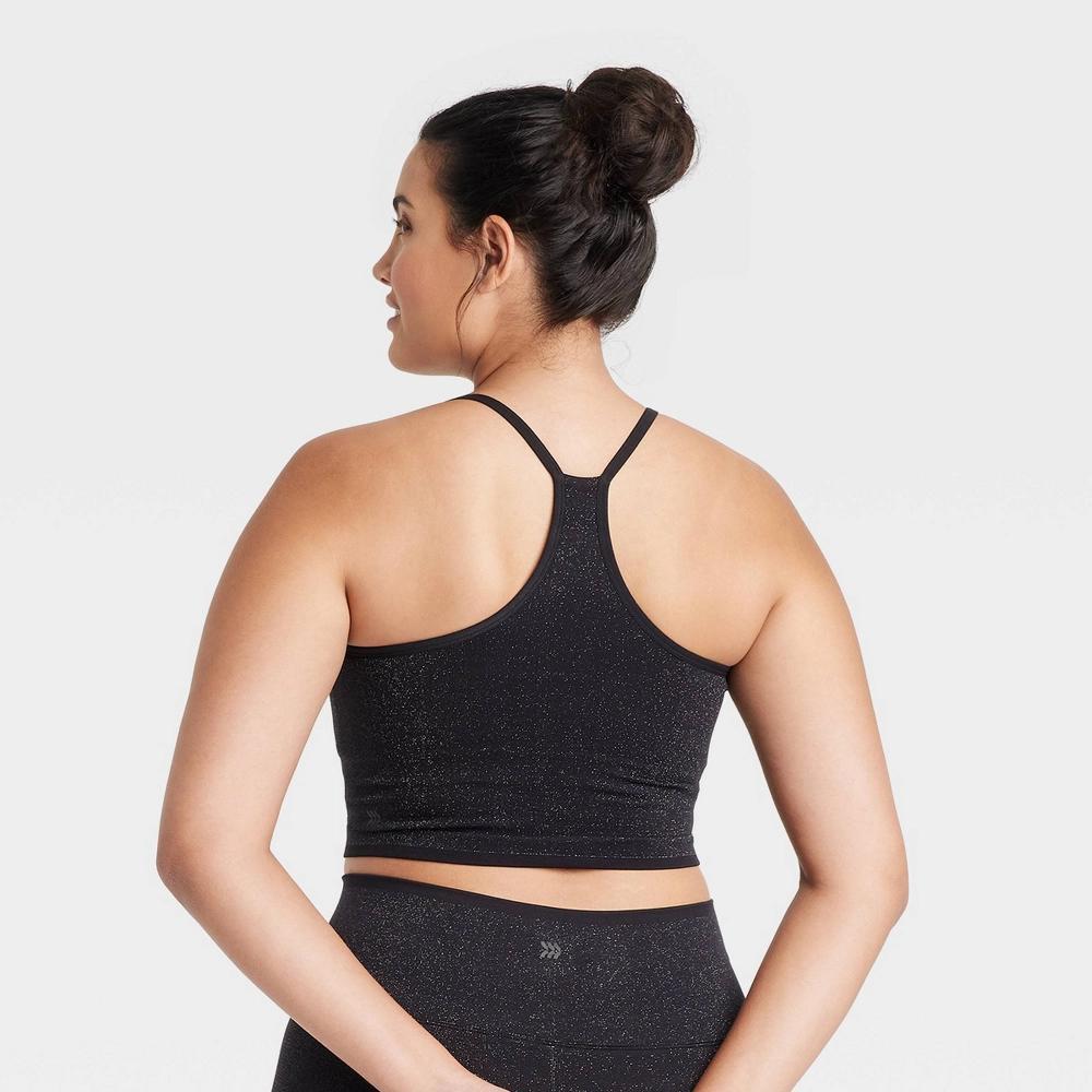 Women's Lurex Seamless Light Support Cami Cropped Sports Bra - All In Motion™ Product Image