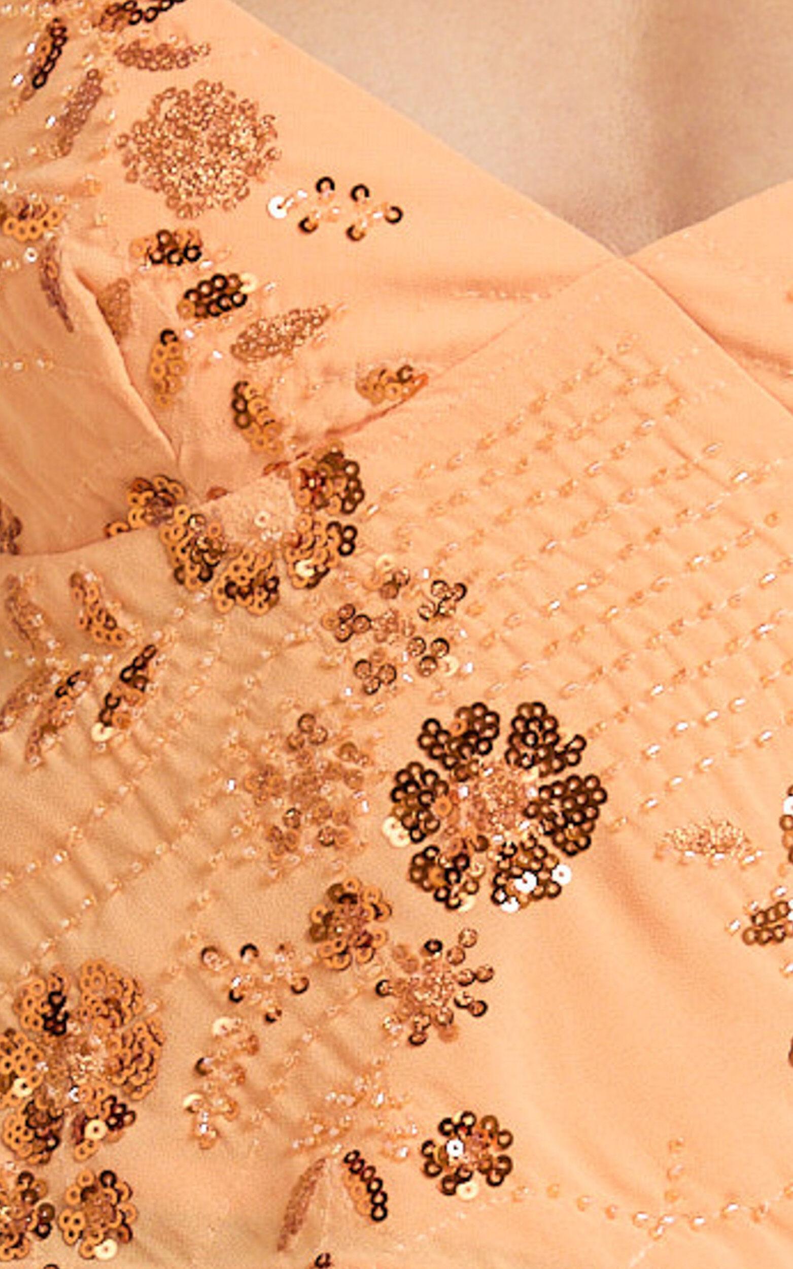 Petunia Top -  Sequin Halter Neck Top in Orange Product Image