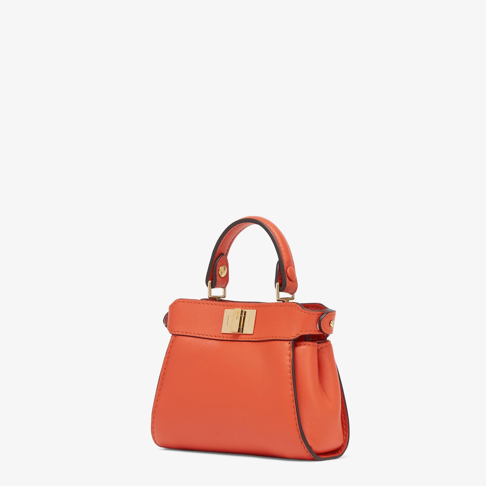 Nano PeekabooOrange nappa leather miniature bag Product Image