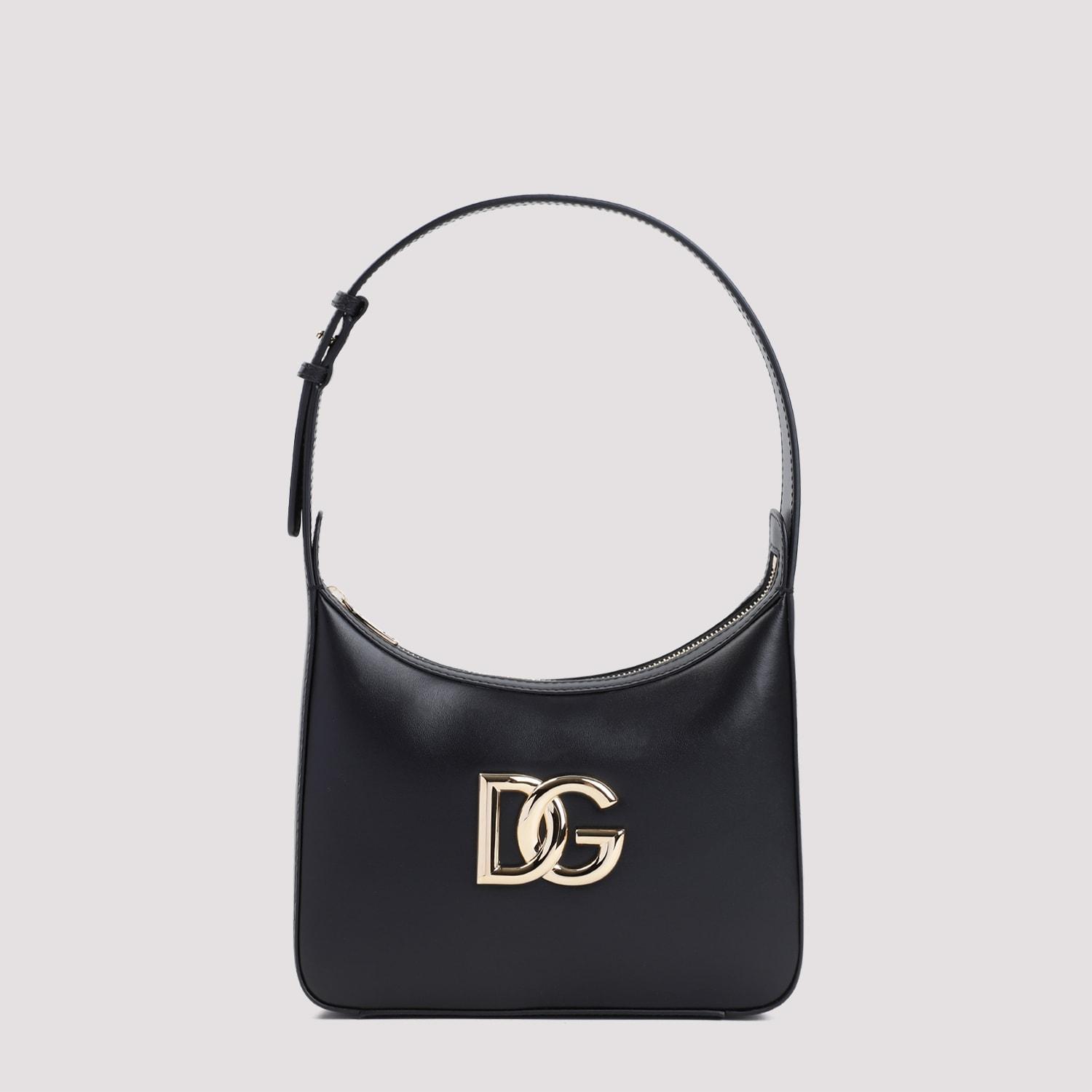 DOLCE & GABBANA 3.5 Calf Leather Shoulder Bag In Black Product Image