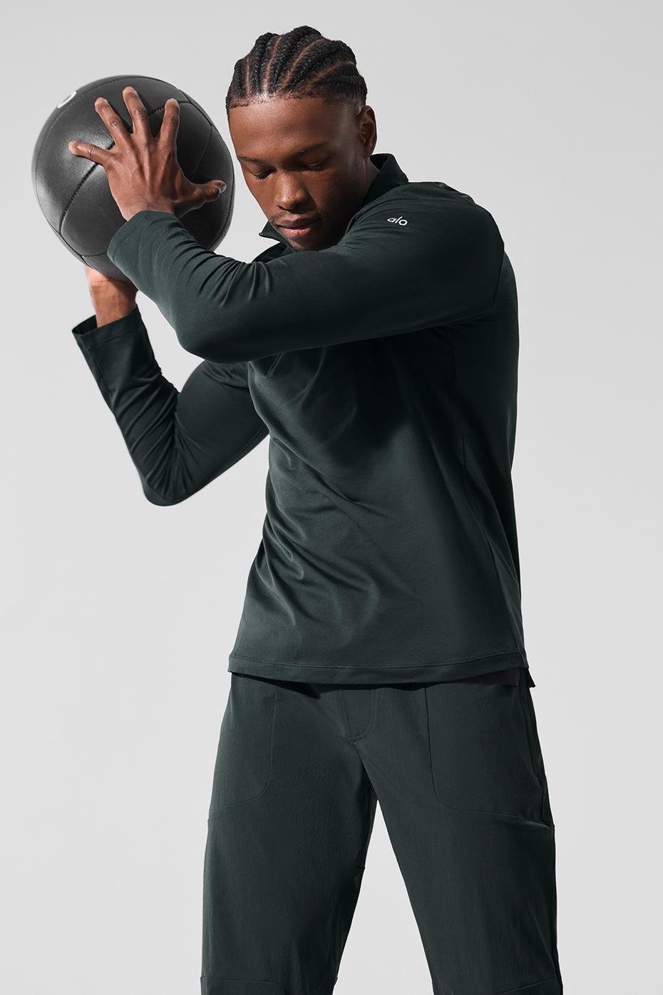 Conquer 1/4 Zip Reform Long Sleeve - Charcoal Green Product Image