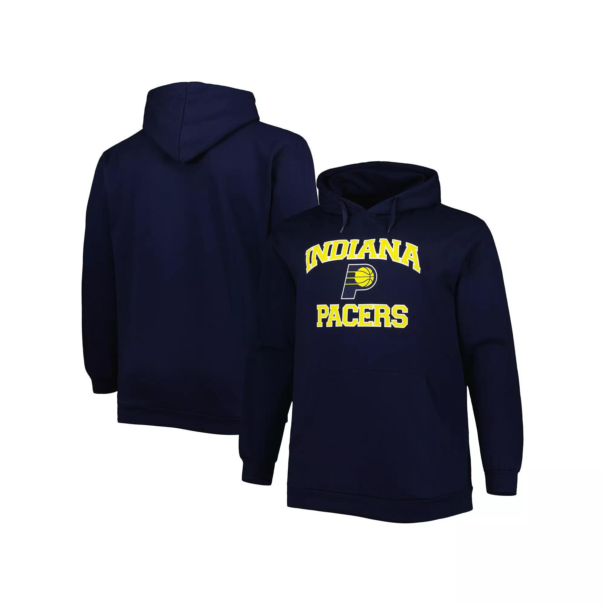 Men's Navy Indiana Pacers Big & Tall Heart & Soul Pullover Hoodie, Size: 2XB, Blue Product Image
