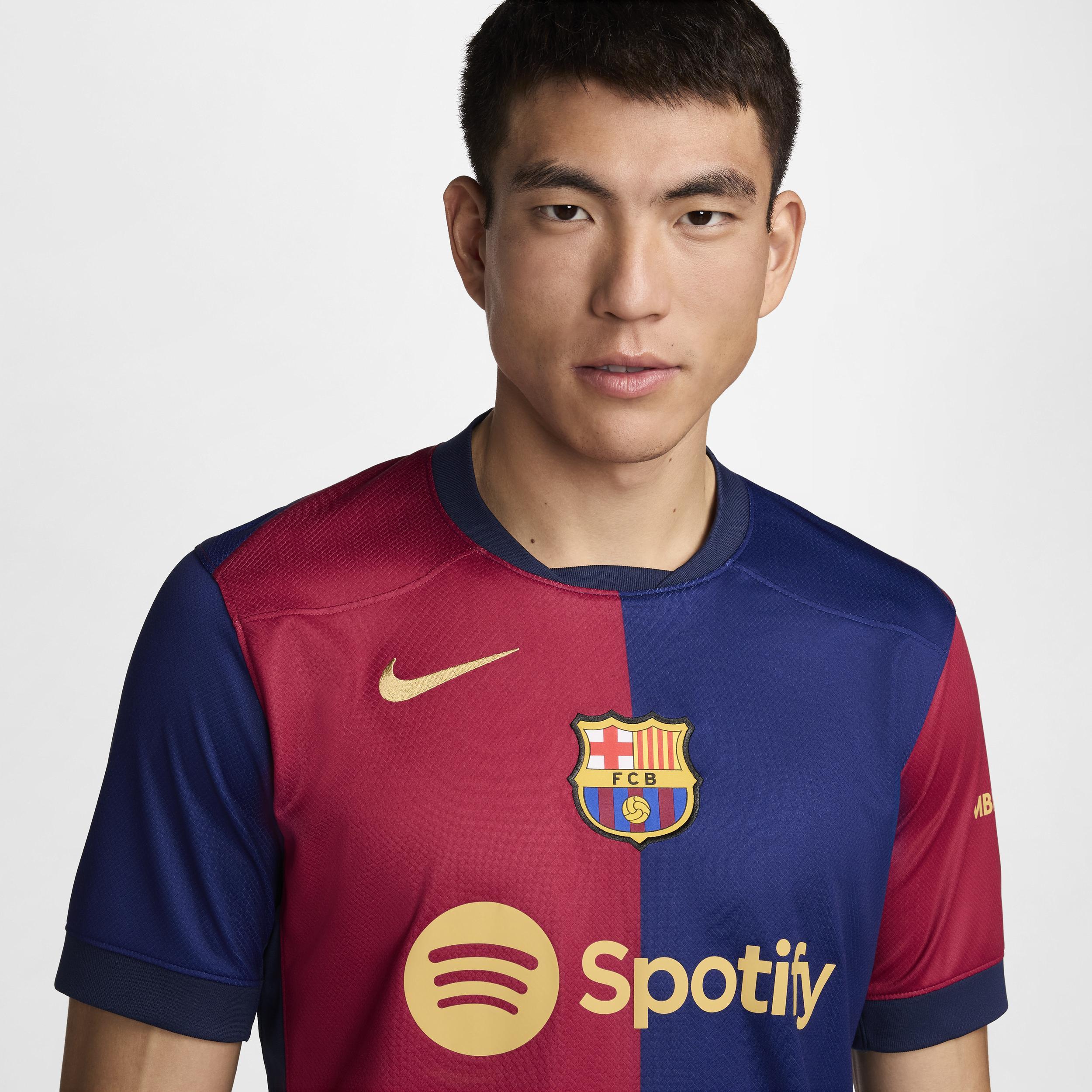 Mens Nike FC Barcelona 2024-25 Stadium Home Dri-FIT Replica Soccer Jersey Product Image