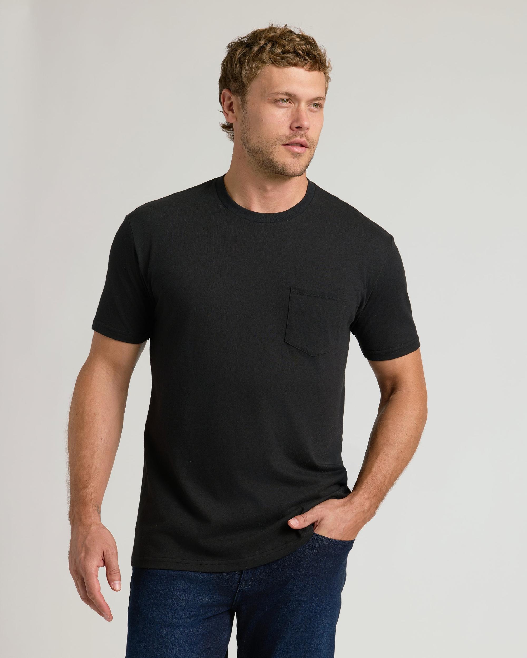 Black Pocket Crew Tee Product Image