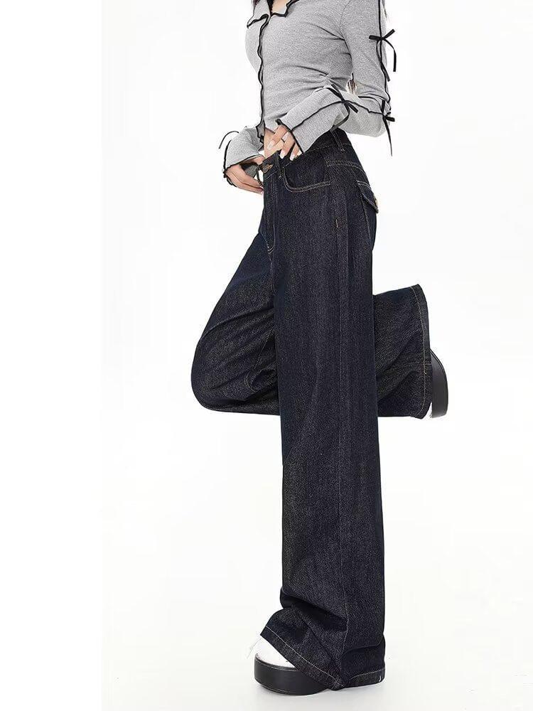 High Waist Wide Leg Jeans Product Image