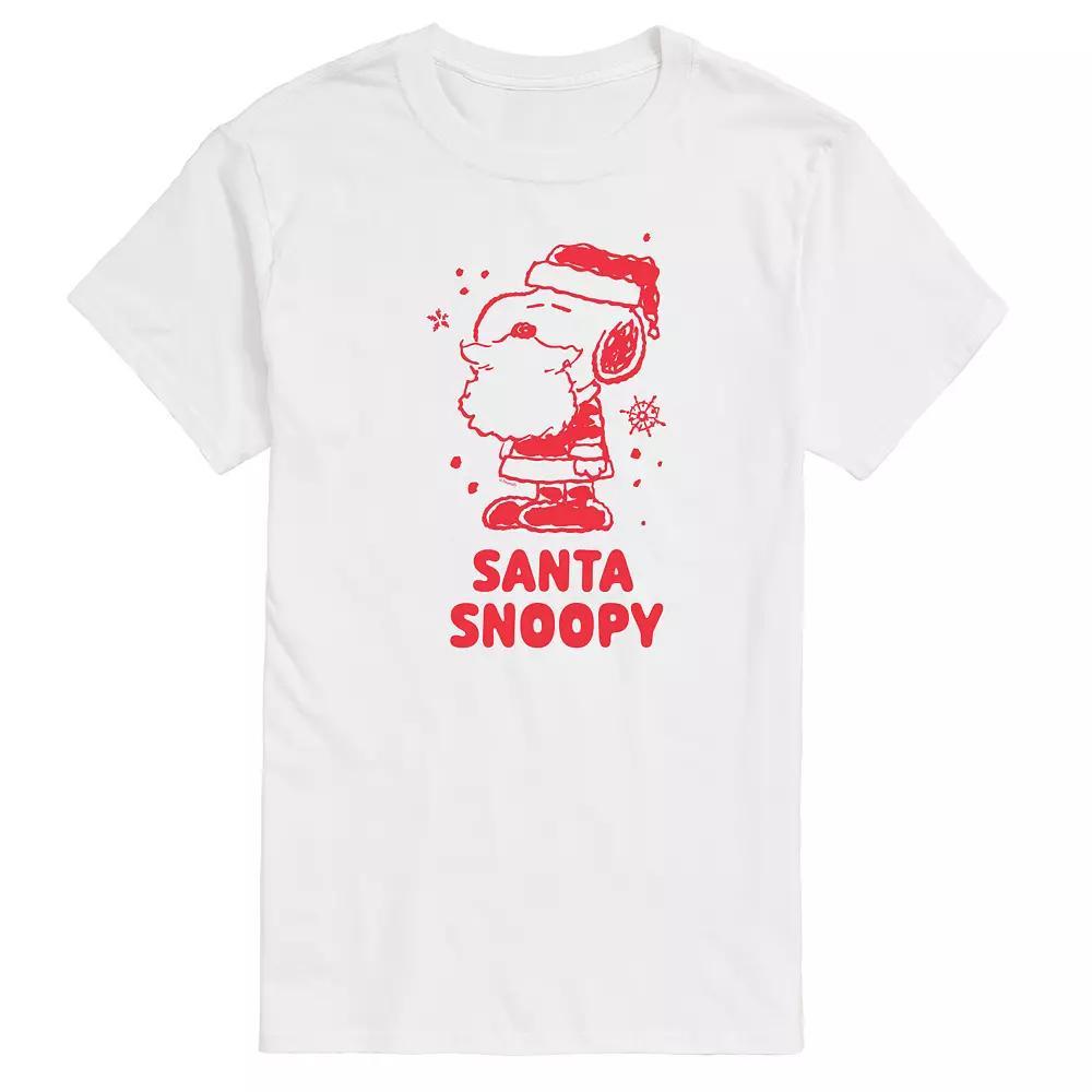 Big & Tall Peanuts Santa Snoopy Graphic Tee, Men's,  Product Image