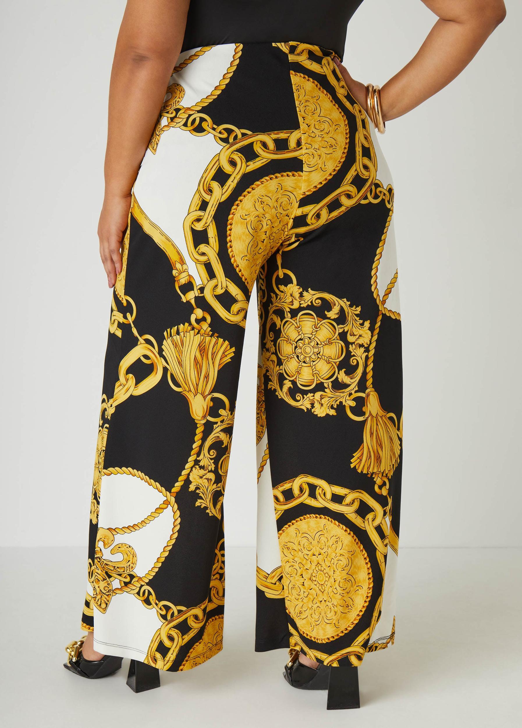 Status Print Wide Leg Pants Product Image