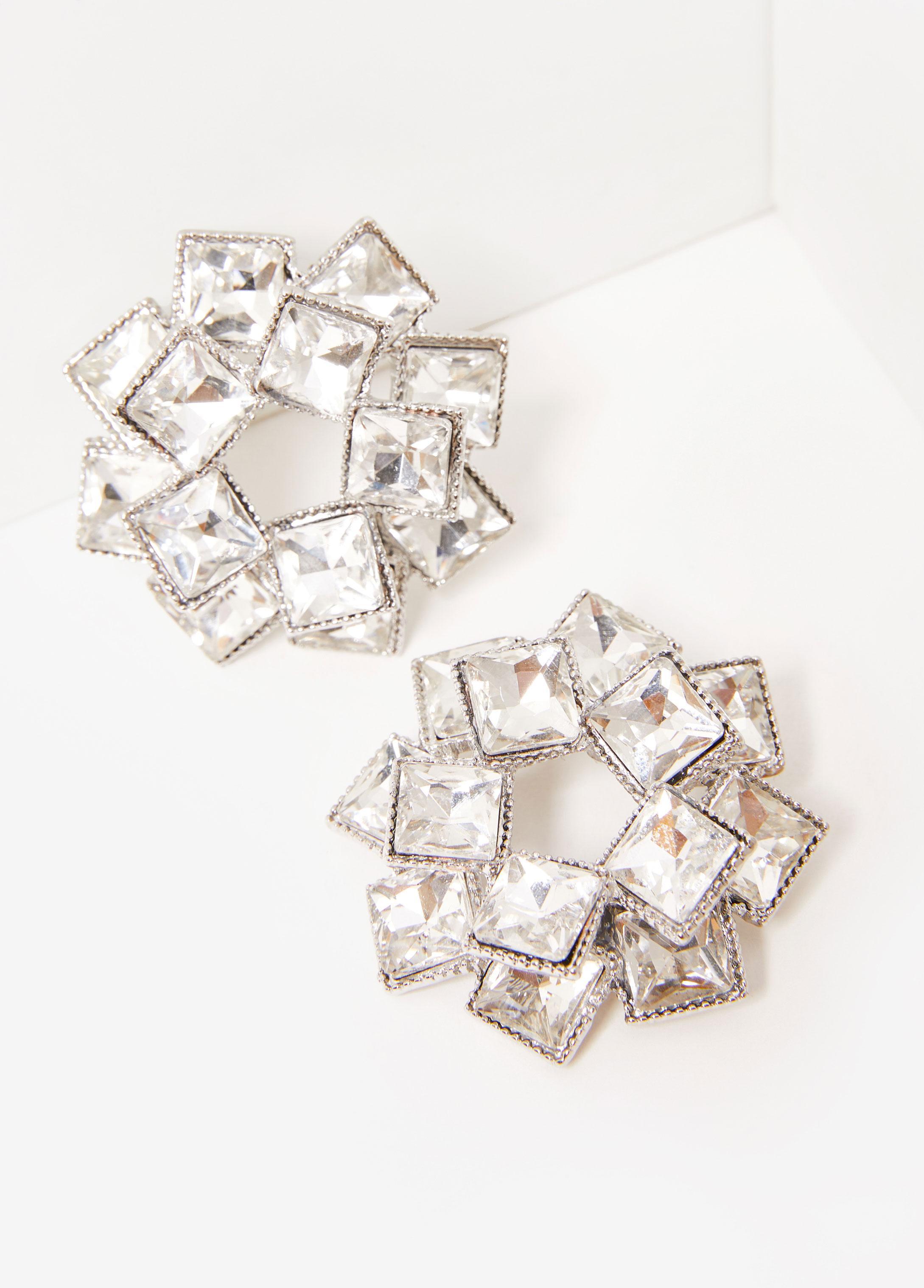 Snowflake Cluster Crystal Earrings Product Image