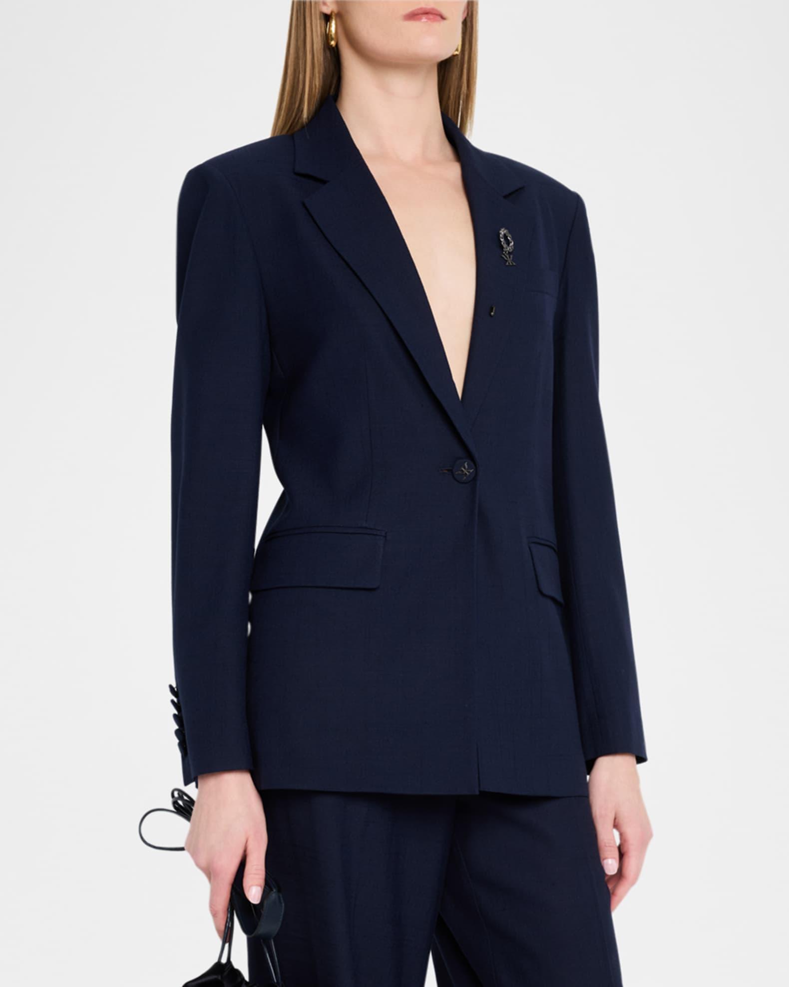 Kent Single-Button Viscose Jacket Product Image
