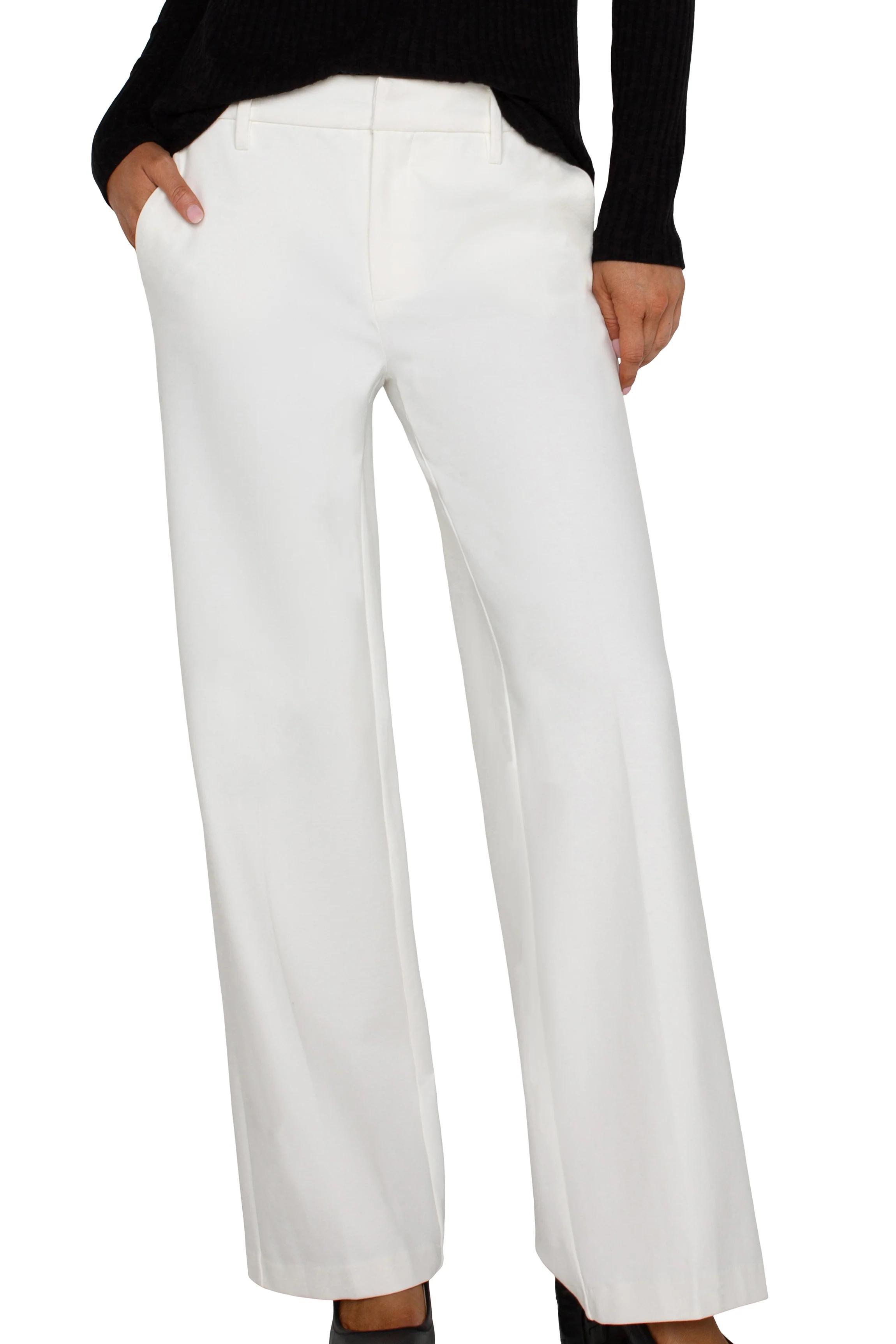 Kelsey Wide Leg Trouser- Vintage White Product Image