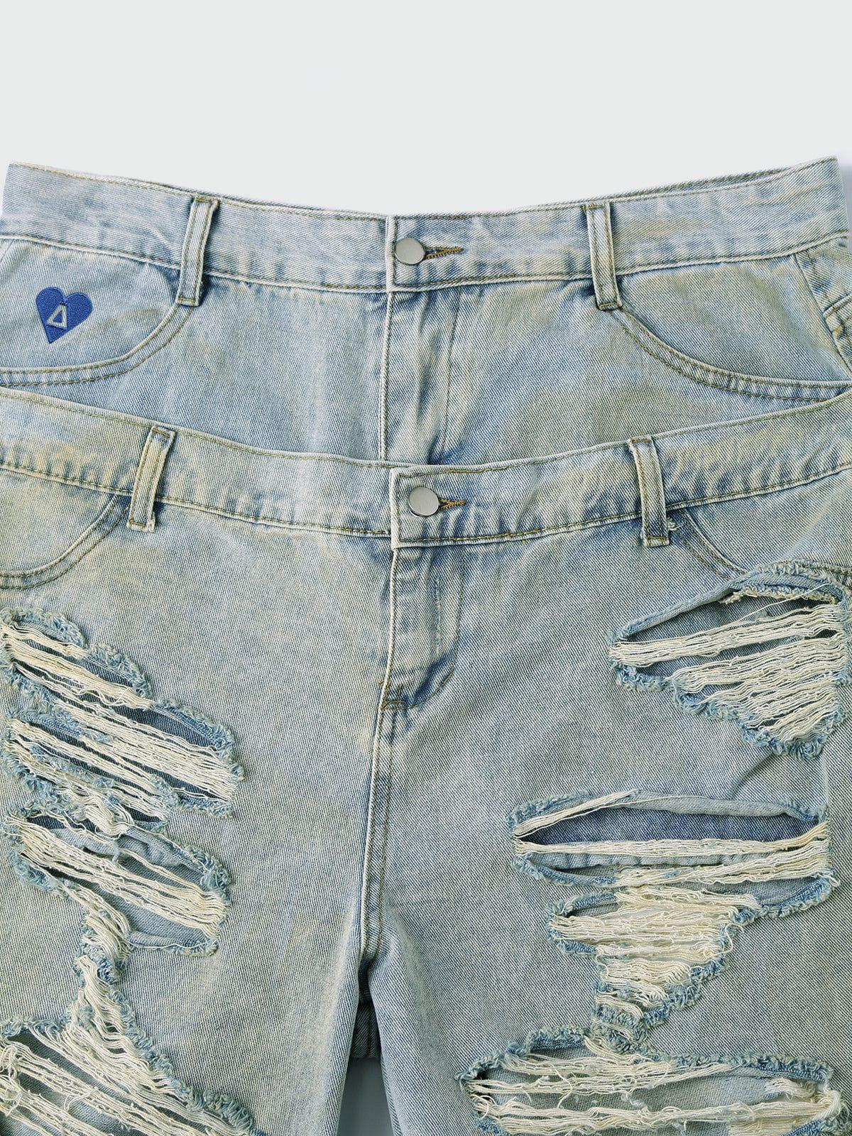 Aelfric Eden Two Layer Distressed Jorts Product Image