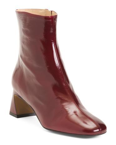 Patent Leather Heeled Booties for Women Product Image