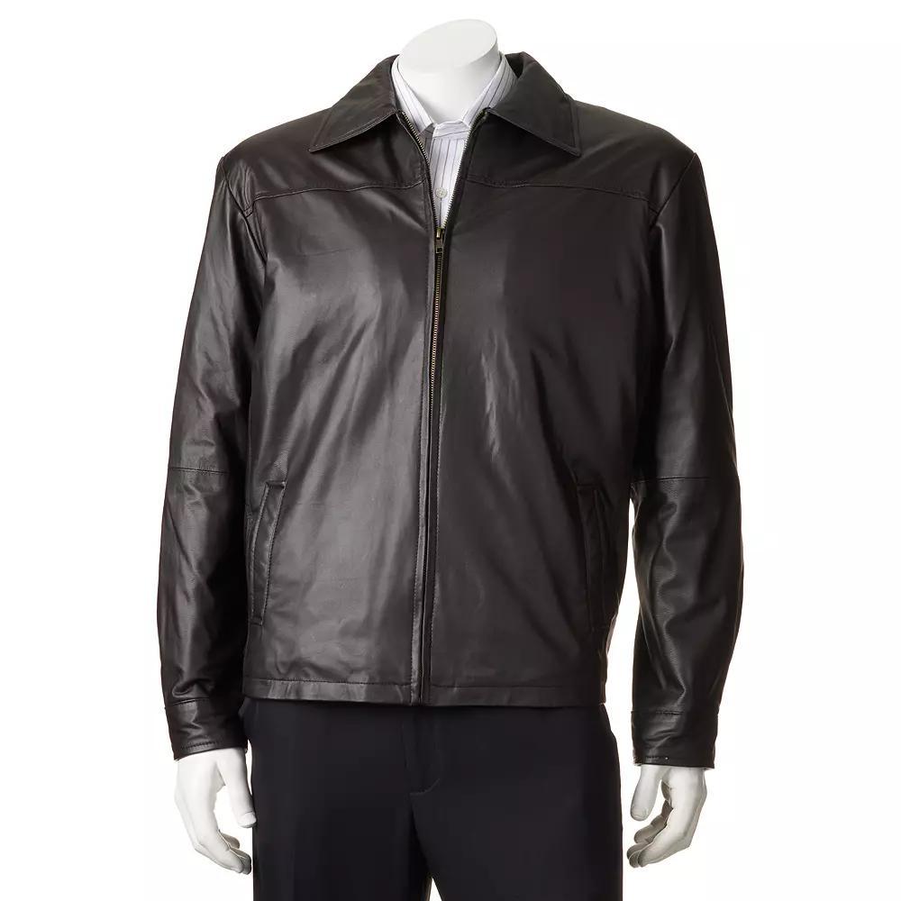 Big & Tall Excelled New Zealand Lamb Leather Open-Bottom Jacket, Men's,  Product Image