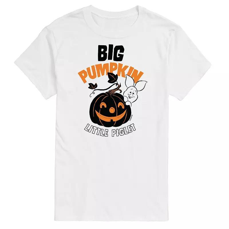 Disneys Winnie The Pooh Big & Tall Piglet Big Pumpkin Graphic Tee, Mens Product Image