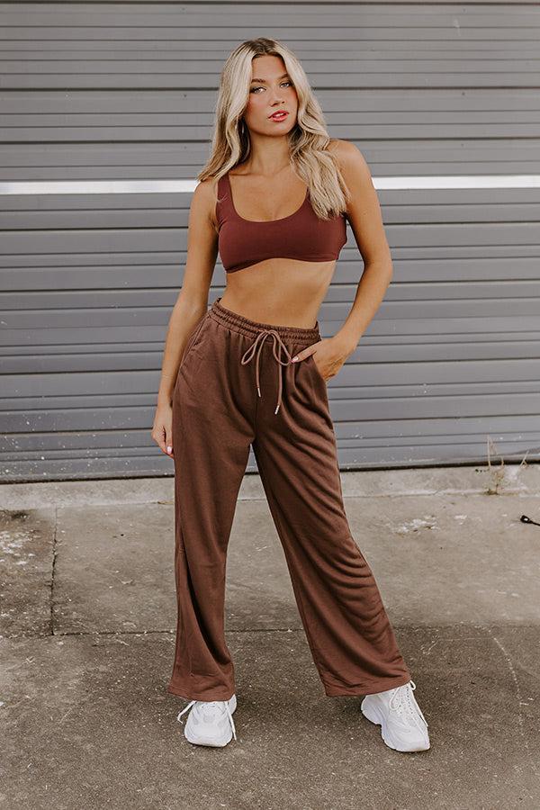 Coziest Place Pants In Chocolate Product Image