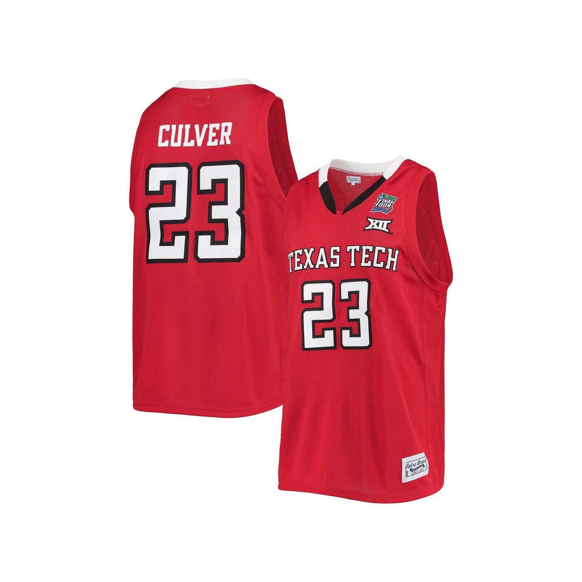 Men's Original Retro Brand Jarrett Culver Red Texas Tech Red Raiders Alumni Commemorative Replica Basketball Jersey, Size: XL Product Image