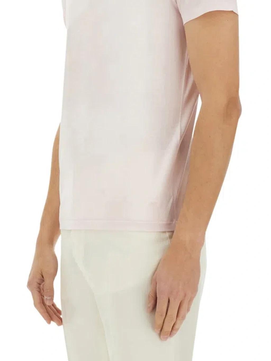TOM FORD Placed Rib Slim-fit Lyocell And Cotton-blend T-shirt In Neutrals Product Image