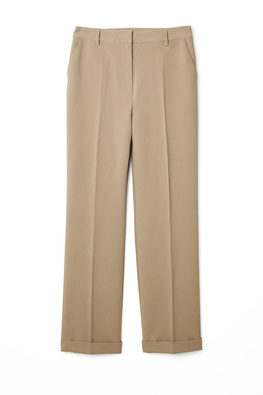 Tailored Mid Waist Suit Pants Product Image