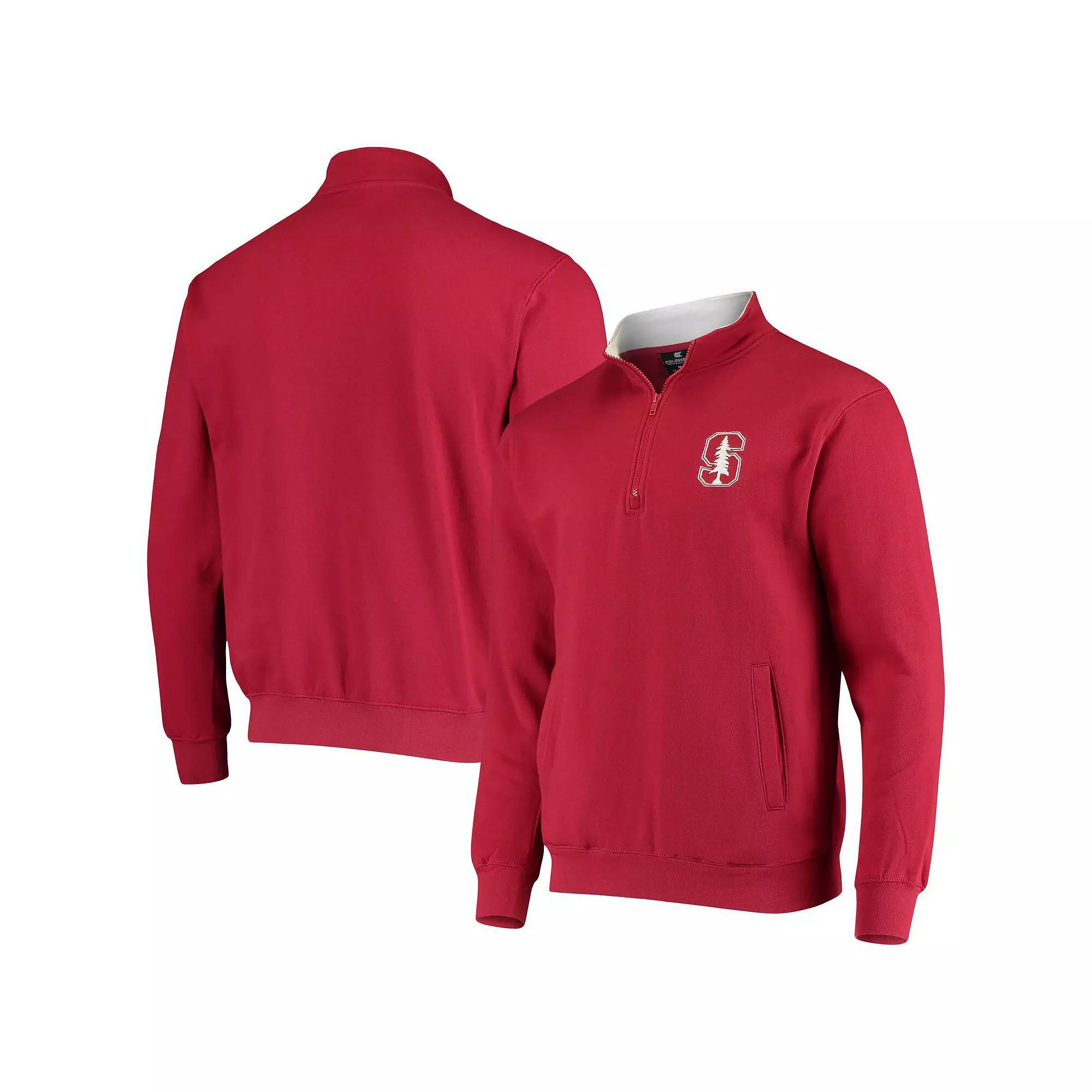 Men's Colosseum Cardinal Stanford Cardinal Tortugas Logo Quarter-Zip Jacket,  Product Image