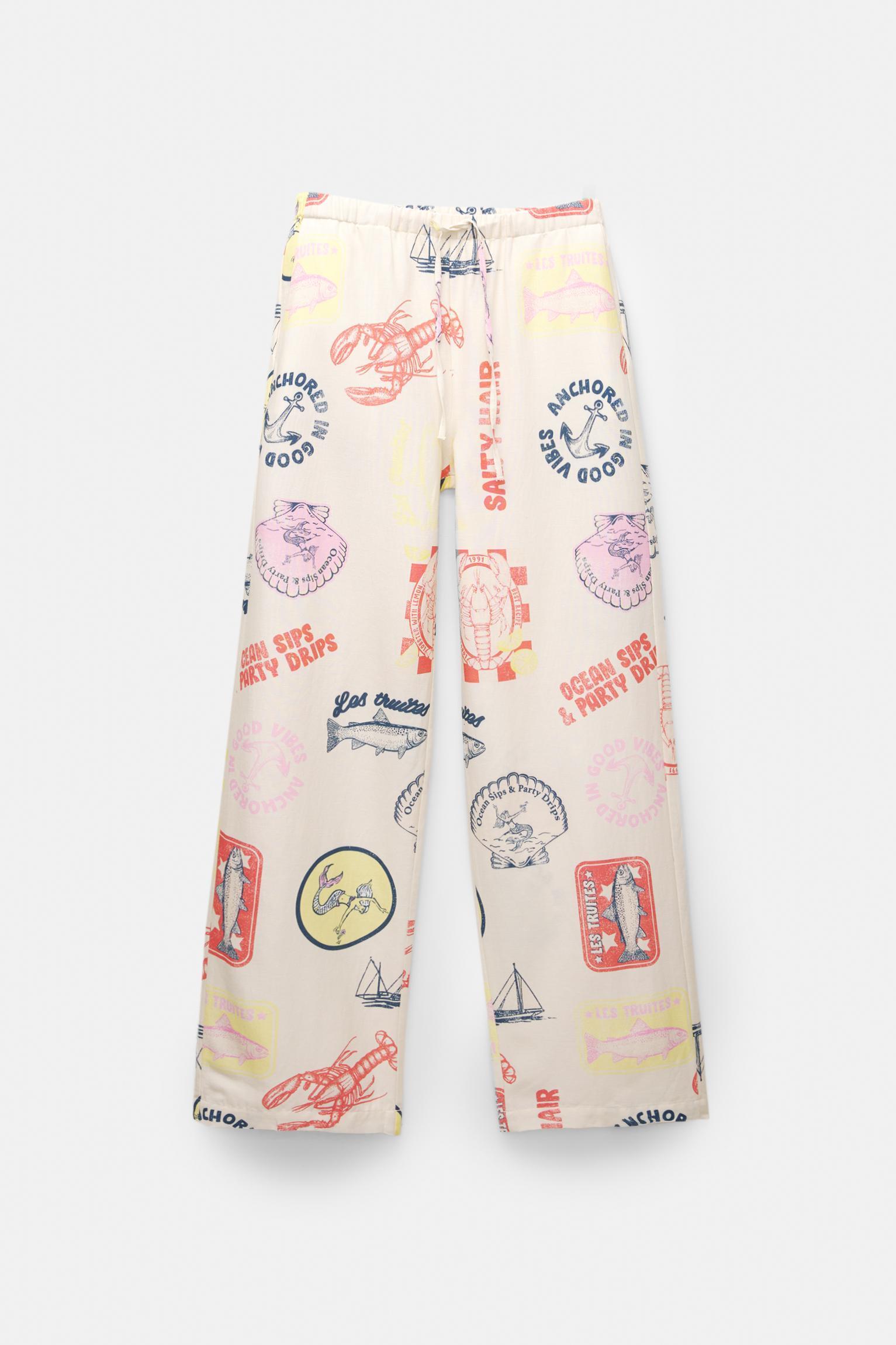Rustic printed pants Product Image