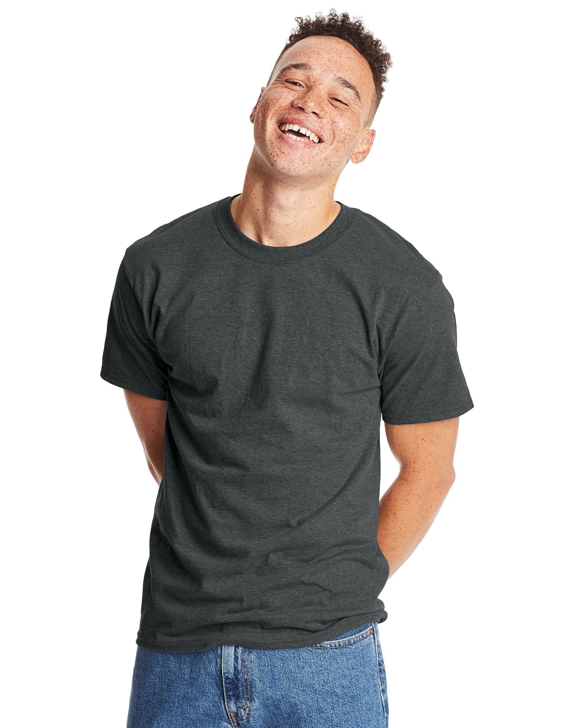 Hanes Beefy-T Unisex Heavyweight Cotton T-Shirt (Big & Tall Sizes Available) Smoke Gray 2XL Product Image