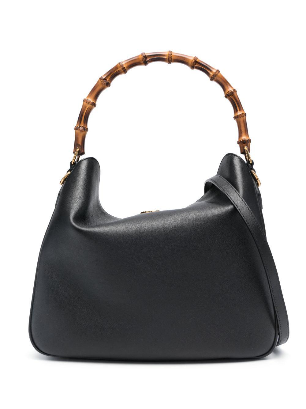 GUCCI Medium Diana Leather Tote Bag In Black Product Image