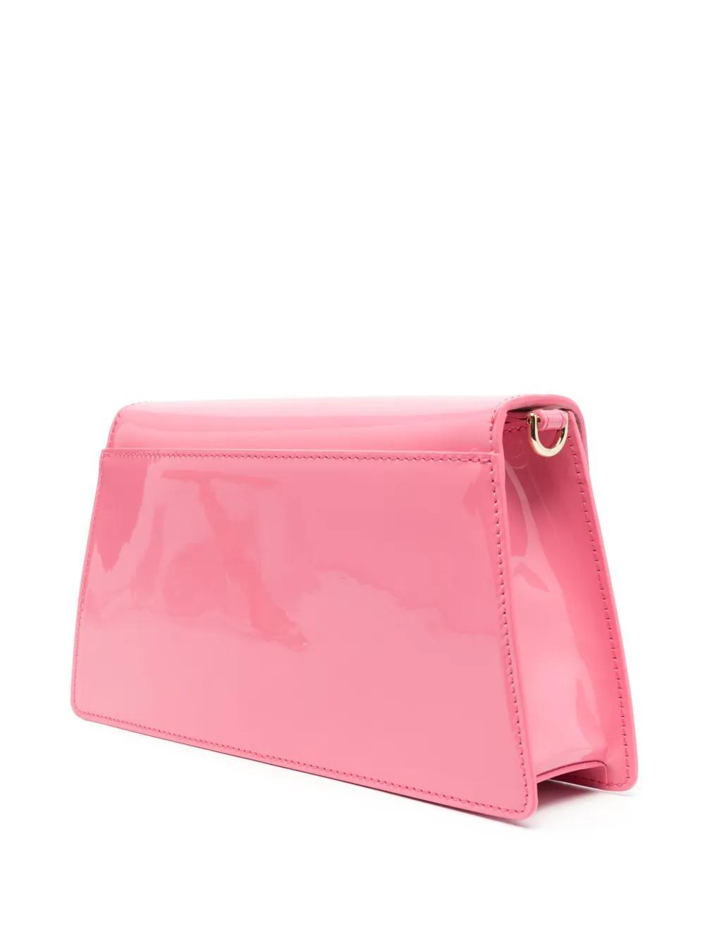 FURLA Zoe Patent Crossbody Bag In Pink Product Image