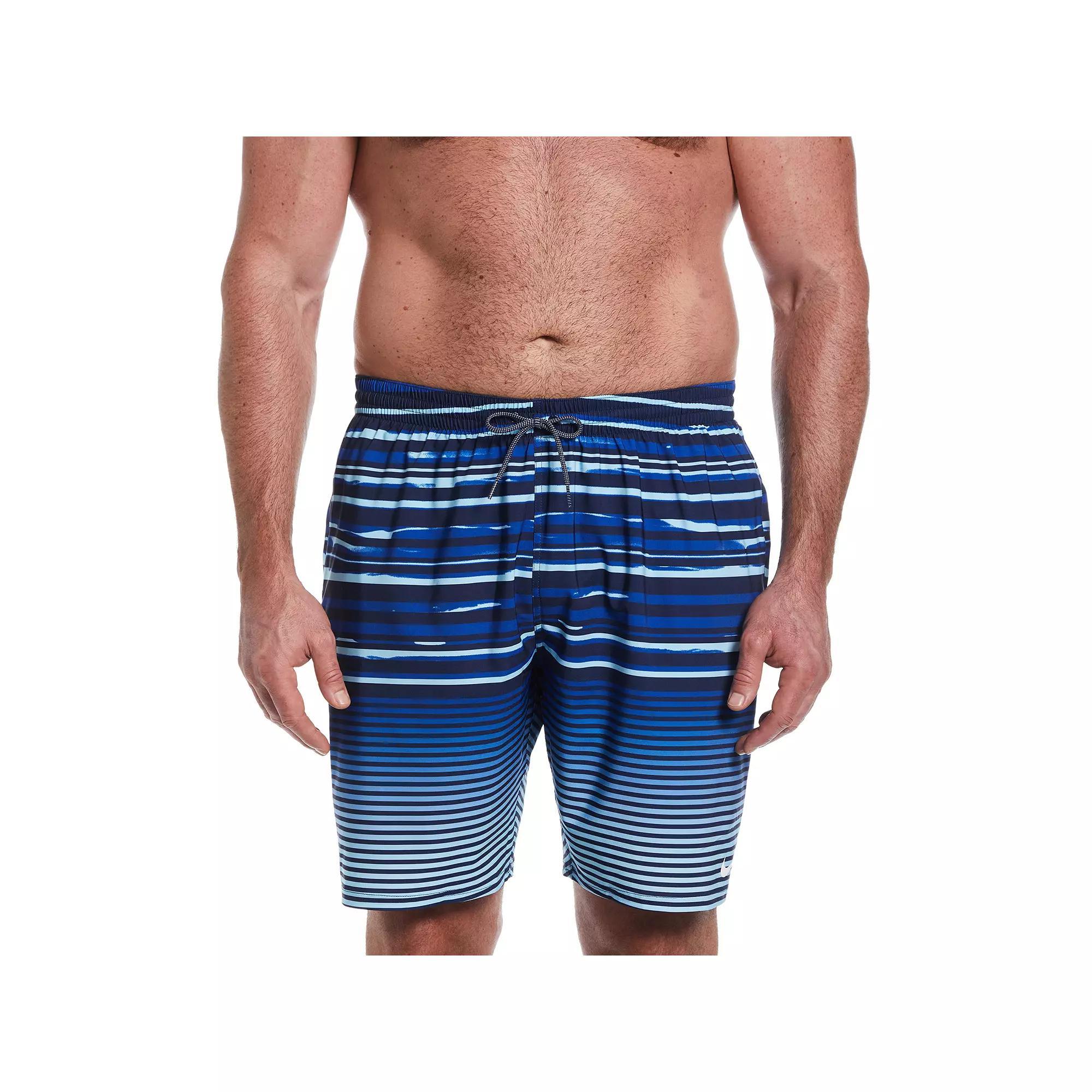 Big & Tall Nike 9-in. Stripe Breaker Swim Trunks, Men's,  Product Image
