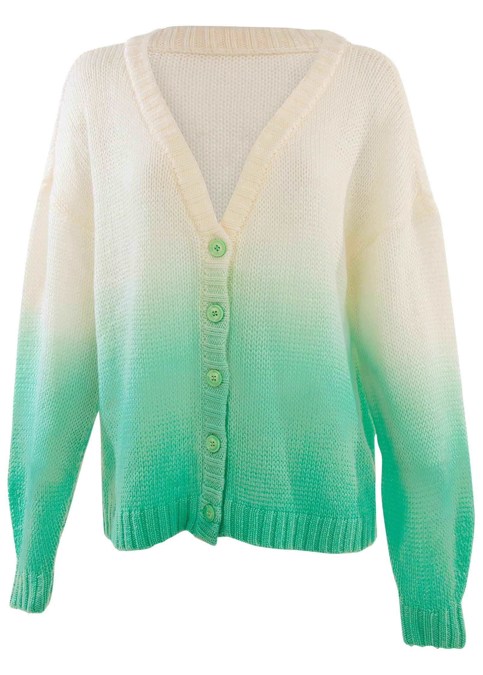 Button-Up Cardigan - Green Product Image