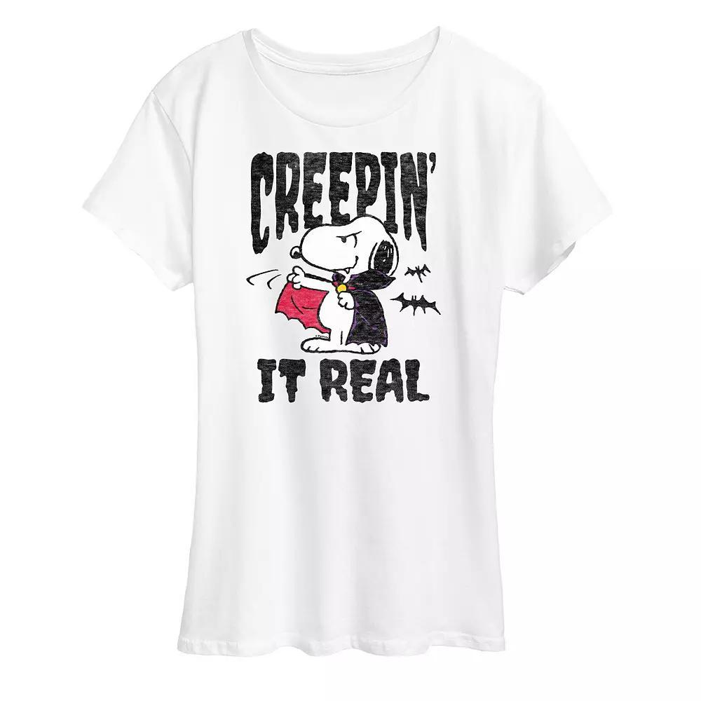 Women's Peanuts Snoopy Creepin' It Real Graphic Tee,  Product Image