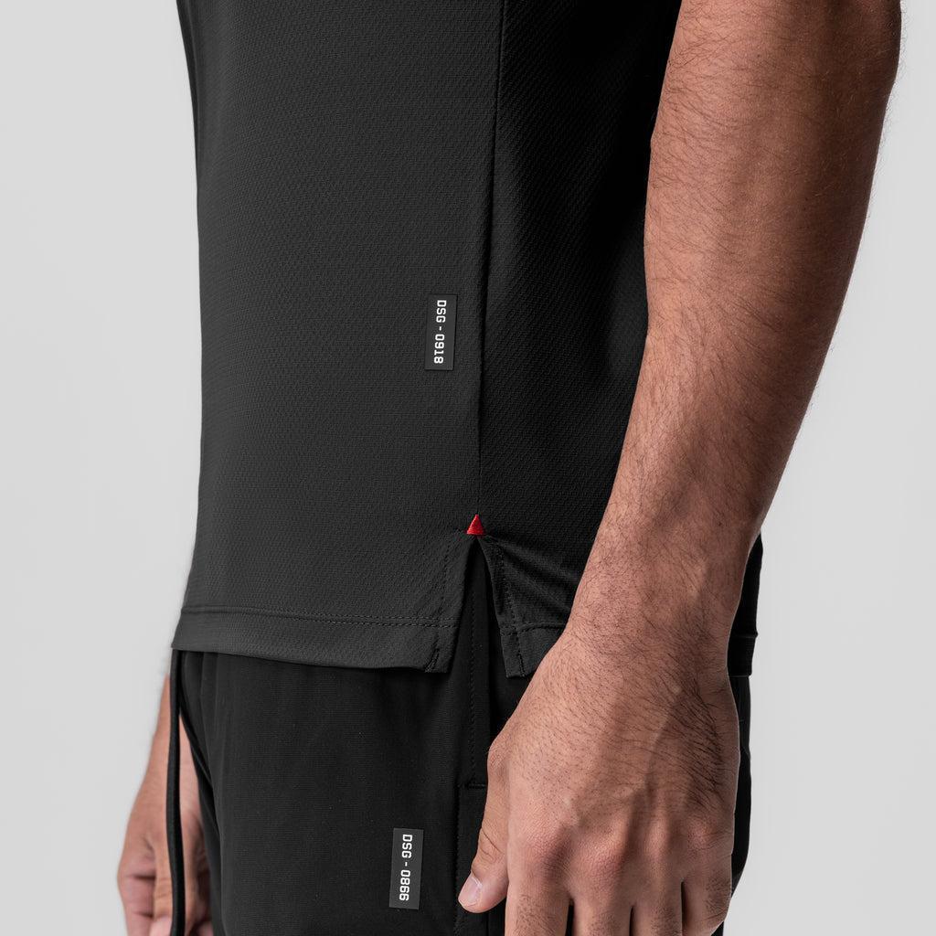 0918. AeroSilver® Fitted Tee - Black Product Image