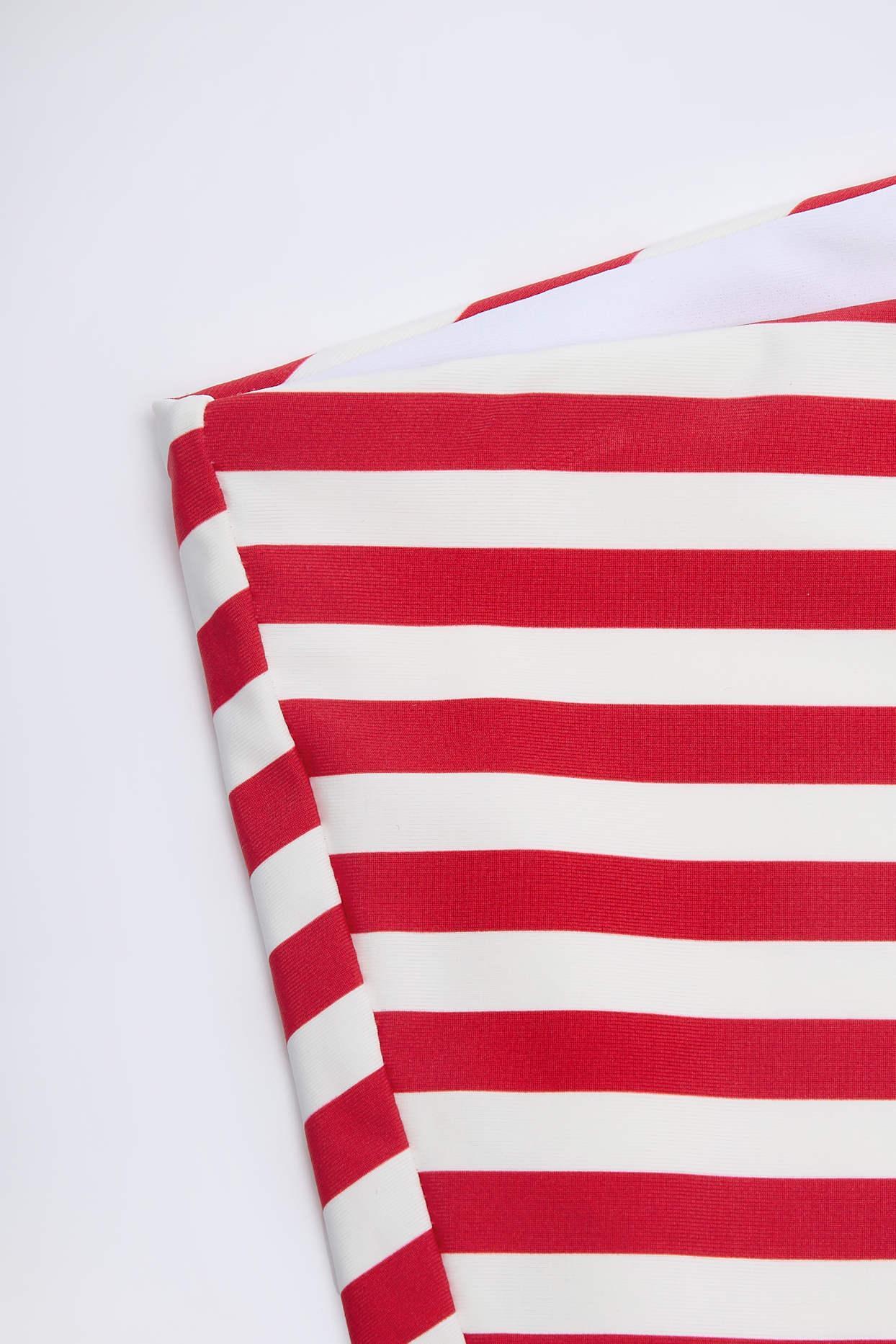 Mid-Rise Hot Pants in Cherry Red Stripe Female Product Image