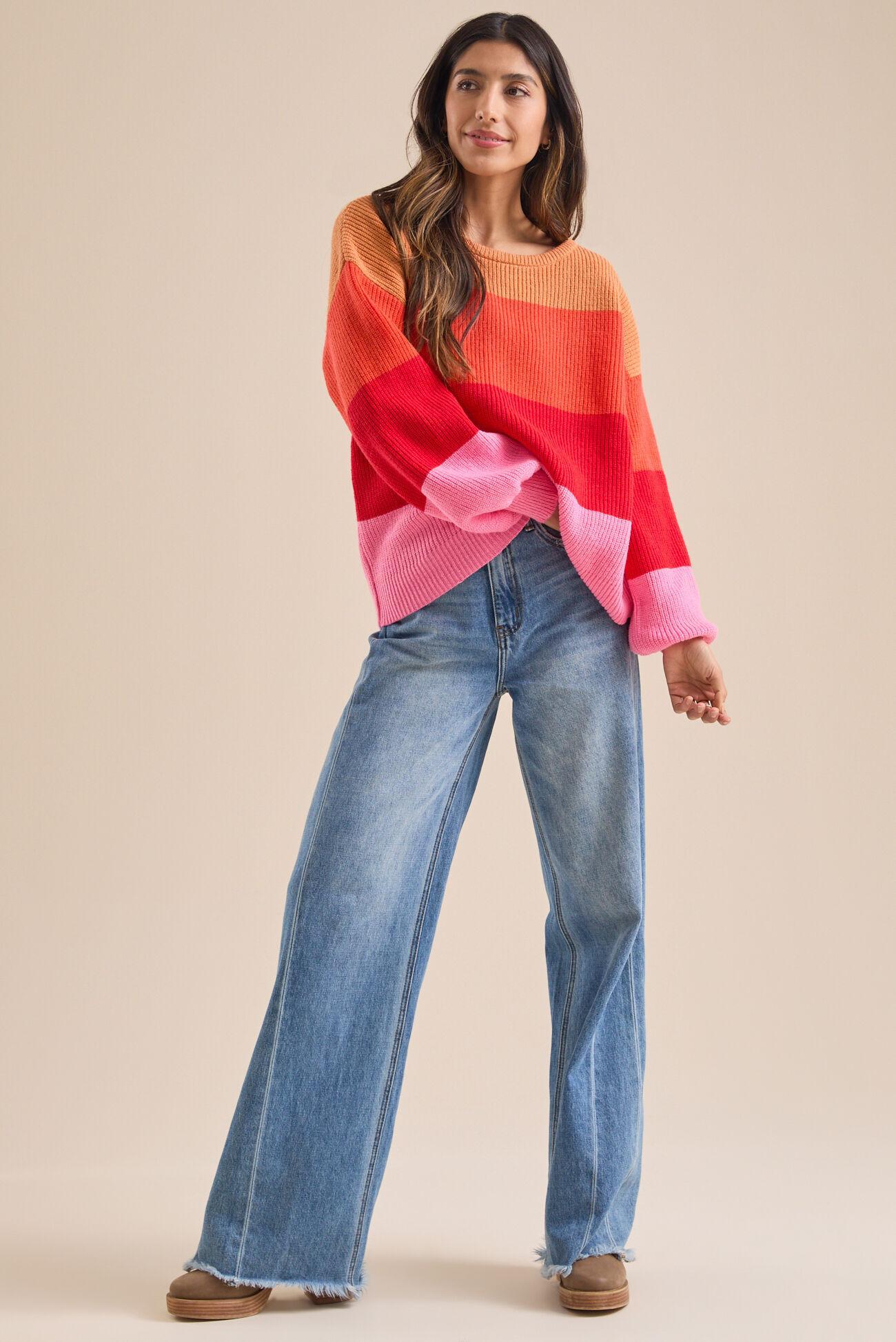 Nellie Colorblock Striped Sweater Product Image