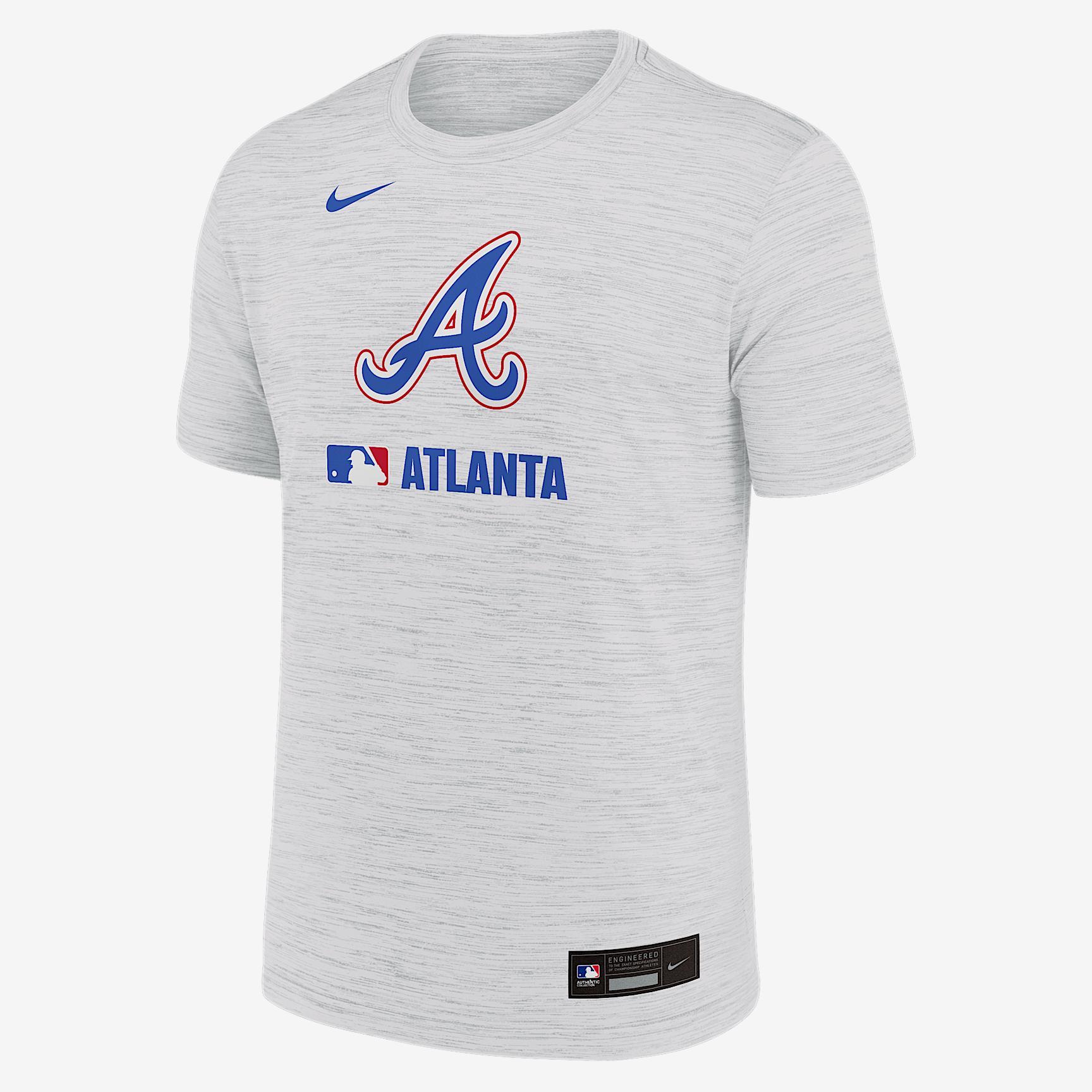 Atlanta Braves Authentic Collection City Connect Velocity Nike Mens Dri-FIT MLB T-Shirt | 02ER10AAW-2UL Product Image