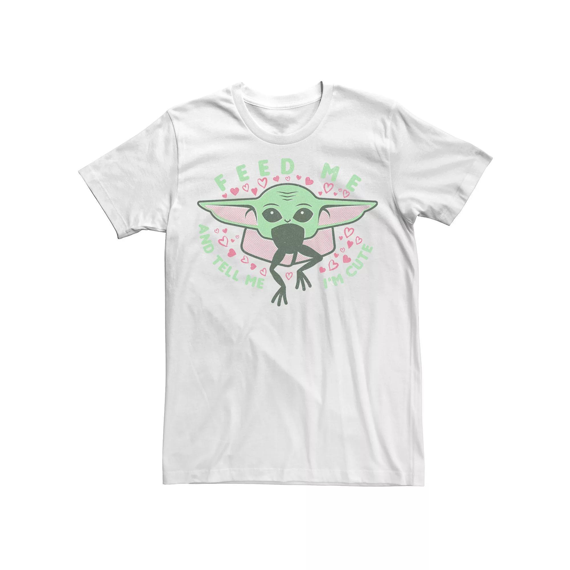 Big & Tall Star Wars: The Mandalorian The Child Valentine's Day "Feed Me" Tee, Men's,  Product Image
